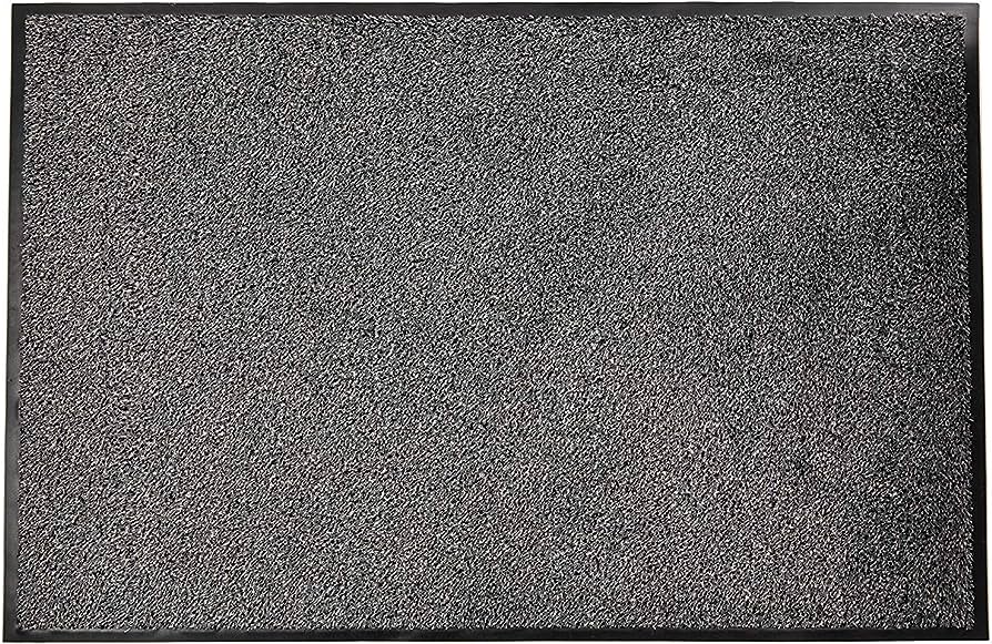 Dandy by William Armes, Wrought Iron Effect 1/2 Half Moon Rubber Door Mat Heavy Duty Non Slip, Black, 75 x 45