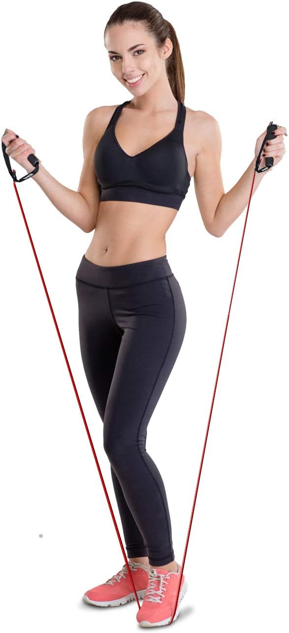 Resistance Band with Handles | Free Resistance Band Door Anchor  PDF Exercise Guide | Resistance Tubes for Women or Men | Stretch Resistant Bands