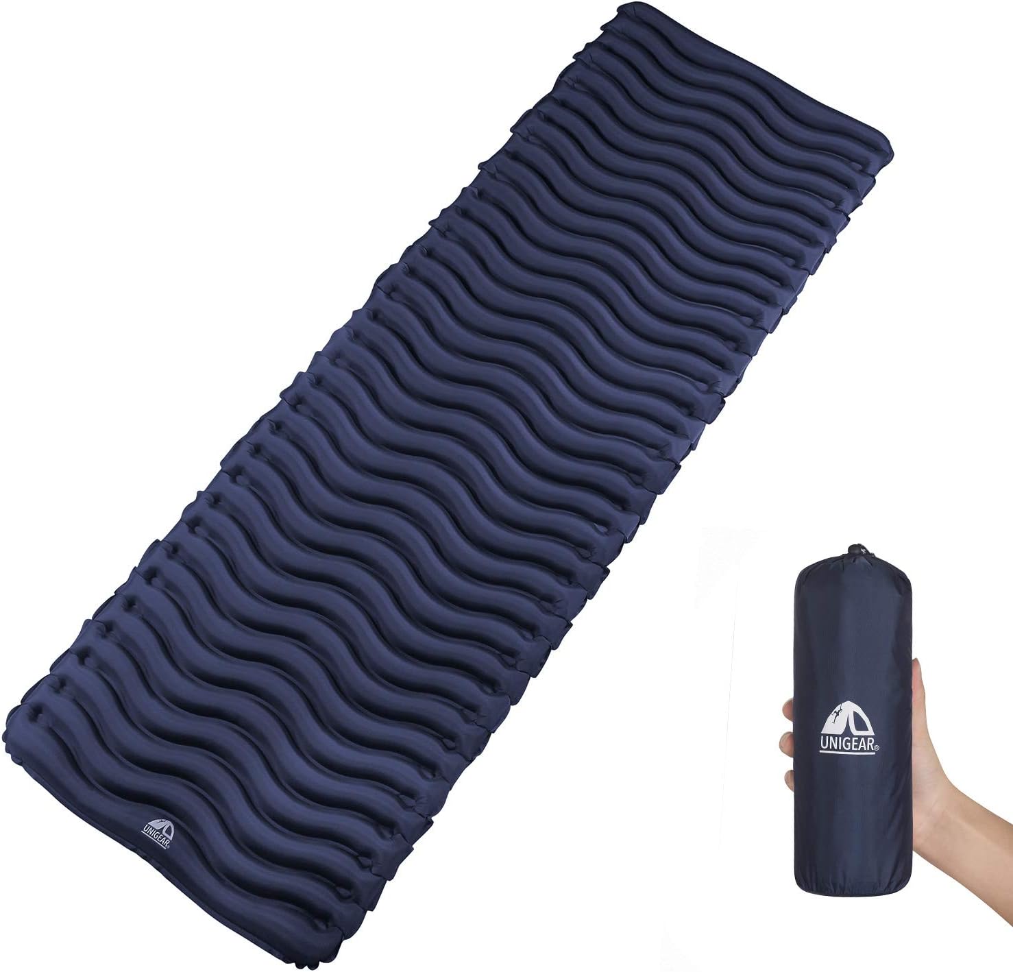 Unigear Ultralight Inflatable Sleeping Pad, Compact Air Camping Mat,Lightweight Camping Mattress for Backpacking, Hiking and Traveling