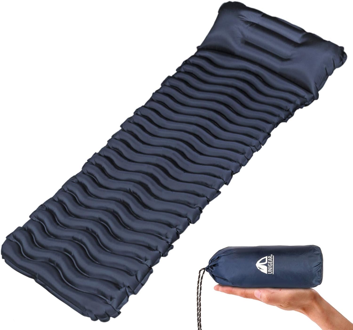 Unigear Ultralight Inflatable Sleeping Pad, Compact Air Camping Mat,Lightweight Camping Mattress for Backpacking, Hiking and Traveling