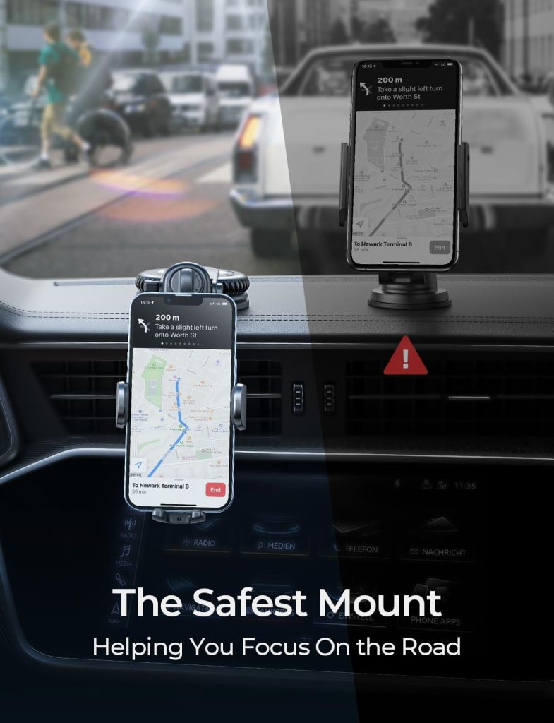 Car Phone Holder Mount LISEN [2022 Upgrade Auto Locking] Phone Holder for Car with Hook Clip Air Vent Car Mount Universal Mobile Phone Mount Car Accessories Compatible with iPhone 13 14 Pro Max  More