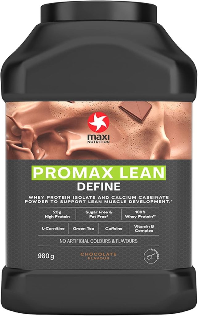 MaxiNutrition - Promax Lean, Chocolate - Whey Protein Powder for Weight Loss and Lean Muscle Development – Sugar and Fat Free, Vegetarian-Friendly, 28g Protein, 128 kcal per Serving, 980g