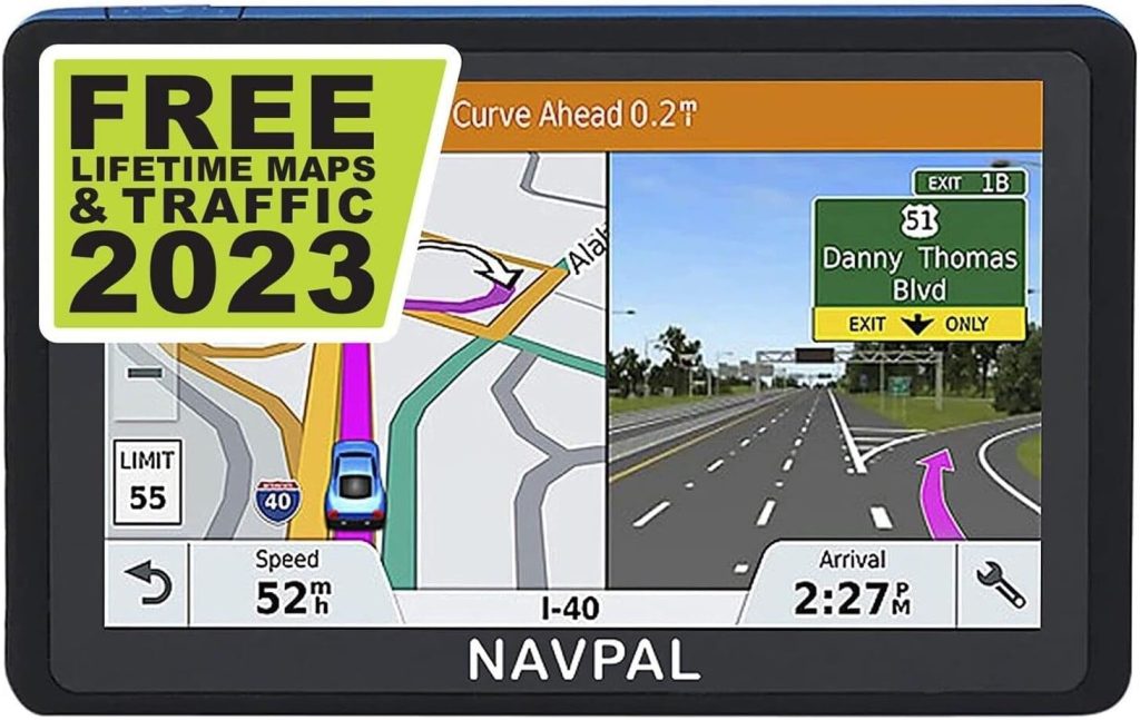 NAVPAL SAT NAV (7 INCH) UK EUROPE EDITION 2023 (FREE Lifetime Updates) GPS Navigation for Car Truck Motorhome Caravan, Features - Speed Cams, Postcodes, Lane Guidance, AI Real Voice (BRITISH BRAND)