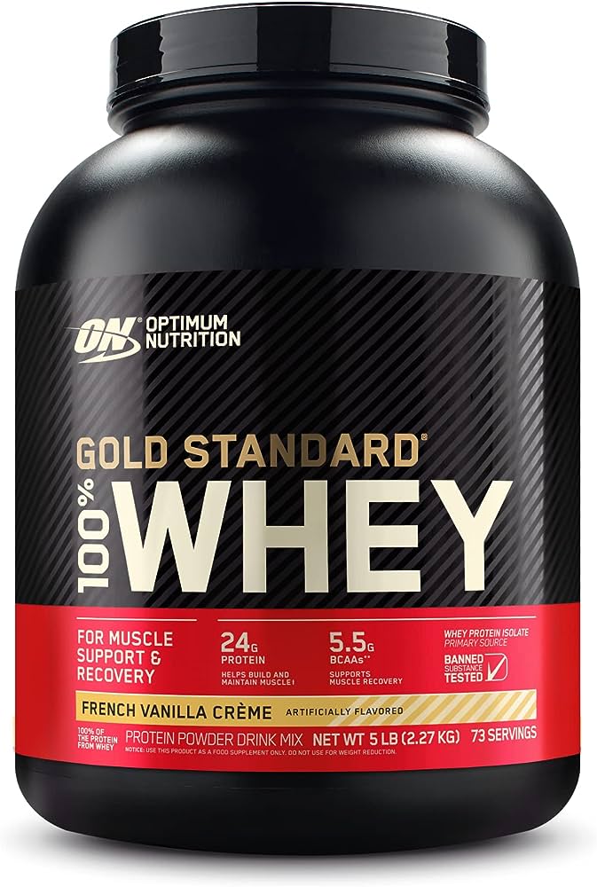 Optimum Nutrition 100 Percent Whey Gold Standard Sports Supplements, 908 g, Vanilla Ice Cream