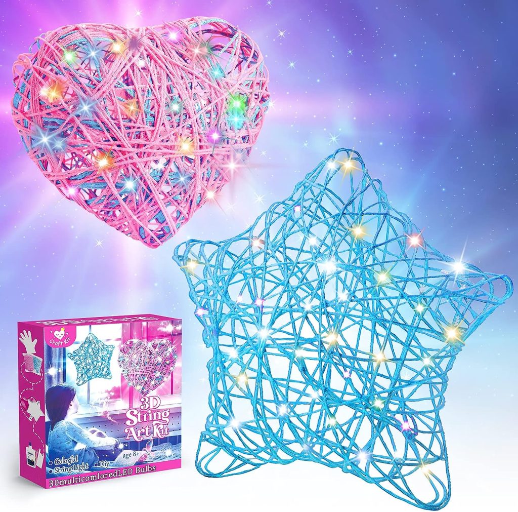 SAITCPRY 3D String Art, 8 9 10 11 Year Old Girl Gifts for 8-14 Year Olds Age 8-10 Craft Kits for Age 8 9 10 Kids Xmas /Christmas Gifts Stocking Fillers DIY Lantern