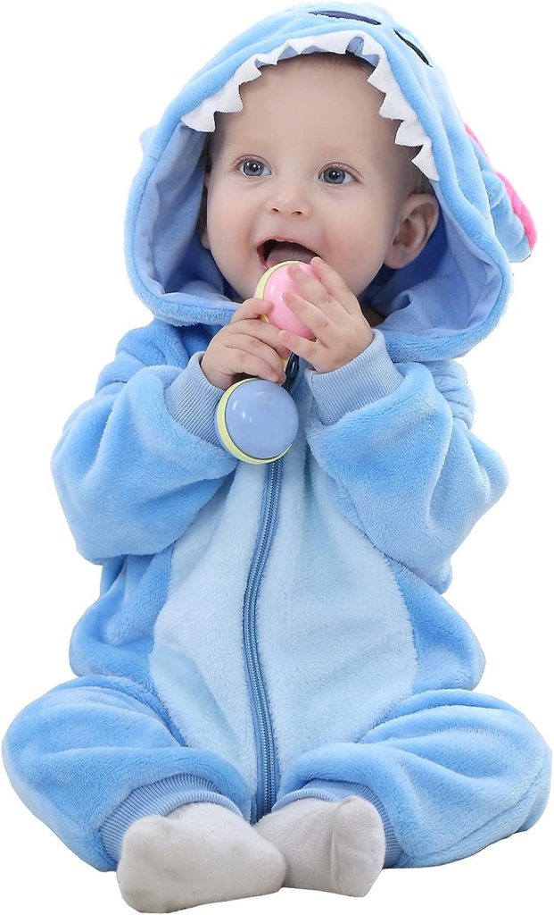 TMEOG Baby Rompers Newborn Girls Boys Animals Zipper Hooded Jumpsuit Autumn Winter Flannel Clothing Unisex