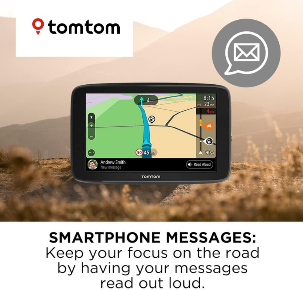 TomTom Car Sat Nav GO Basic, 5 Inch, with Traffic Congestion and Speed Cam Alert Trial Thanks to TomTom Traffic, EU Maps, Updates via WiFi, Integrated Reversible Mount